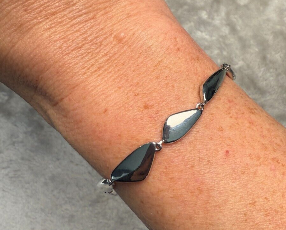 Kendra Scott Kira Bracelet Silver Tone Adjustable 6.5-8" Boho Nature